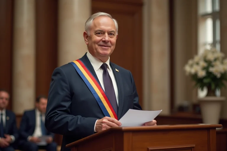 Le maire en costume tricolore lors d'une cérémonie officielle